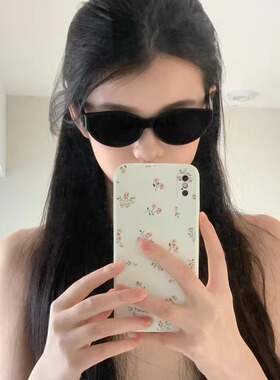 jennie同款墨镜女复古辣妹猫眼小框女眼镜偏光防紫外线太阳镜小脸