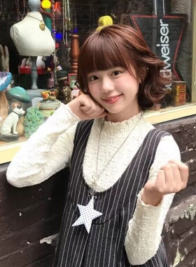 日系古着感波点星星音符项链y2k甜酷亚文化长款项链ins风锁骨链