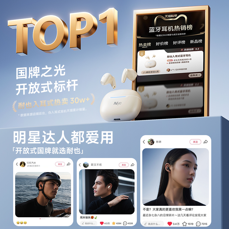 真无线蓝牙耳机2025新款半入耳式运动迷你游戏降噪超长续航高音质 - 图0