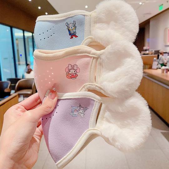 新款儿童冬季护耳口罩一体男女童保暖防风耳套学生耳暖加厚耳罩