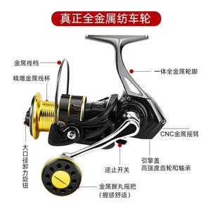 名伦狼王渔轮纺车轮全金属斜口远投轮海钓轮矶钓轮微物路亚海竿轮