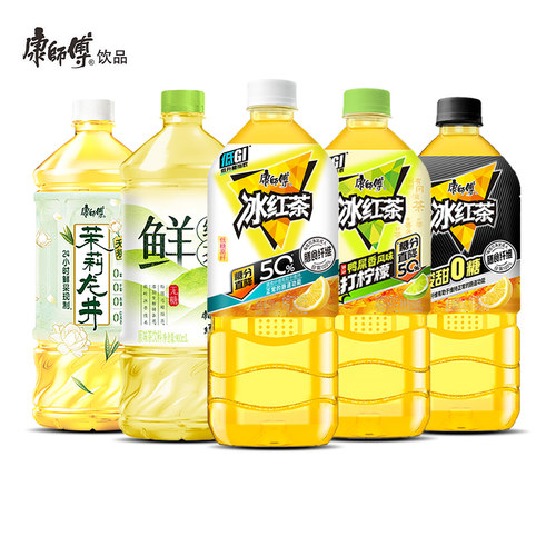 康师傅冰红茶无糖高纤饮料900ml*8瓶装大瓶畅饮饮品绿茶茉莉代言 - 图3