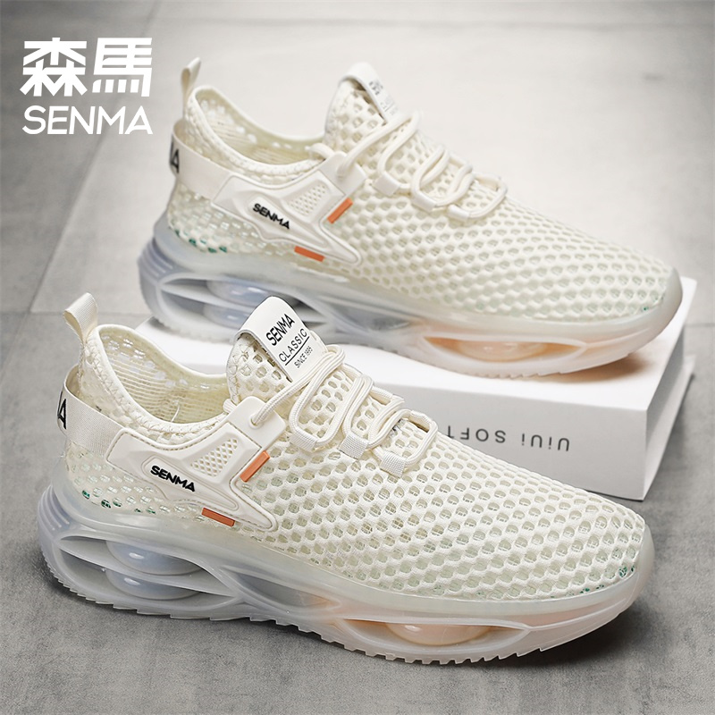 森马2025男女运动鞋夏季新款跑步轻便镂空鞋透气网面运动鞋 - 图2