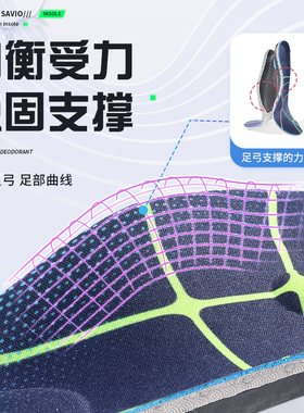 扁平足弓矫正运动鞋垫男女可裁剪