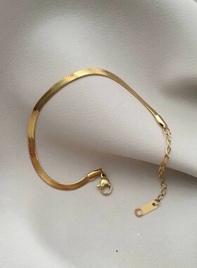 民升周雨彤同款扁形蛇骨链手链女轻奢高级设计感时尚气质刀片链