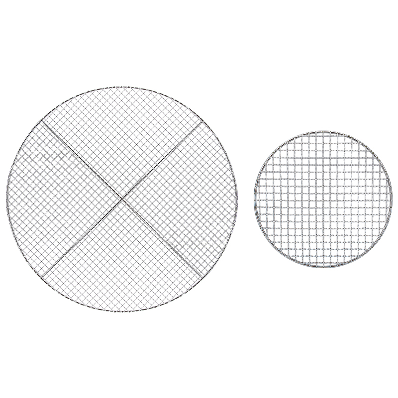 304不锈钢烧烤网架圆形熏肉篦子烤肉网格网钢丝网炉子专用网家用 - 图3