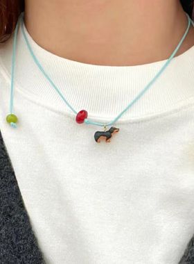 小狗项链女新款独特|万人加购