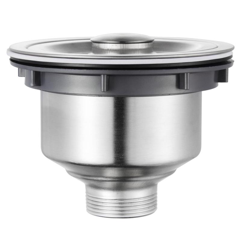 纯不锈钢水槽漏斗下水器防臭防反厨房洗菜盆水池排水管单盆下水管 - 图3