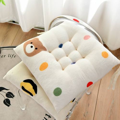 坐垫椅垫屁股垫大学生牛奶绒加厚板凳教室教师座垫毛绒板凳子垫软 - 图2