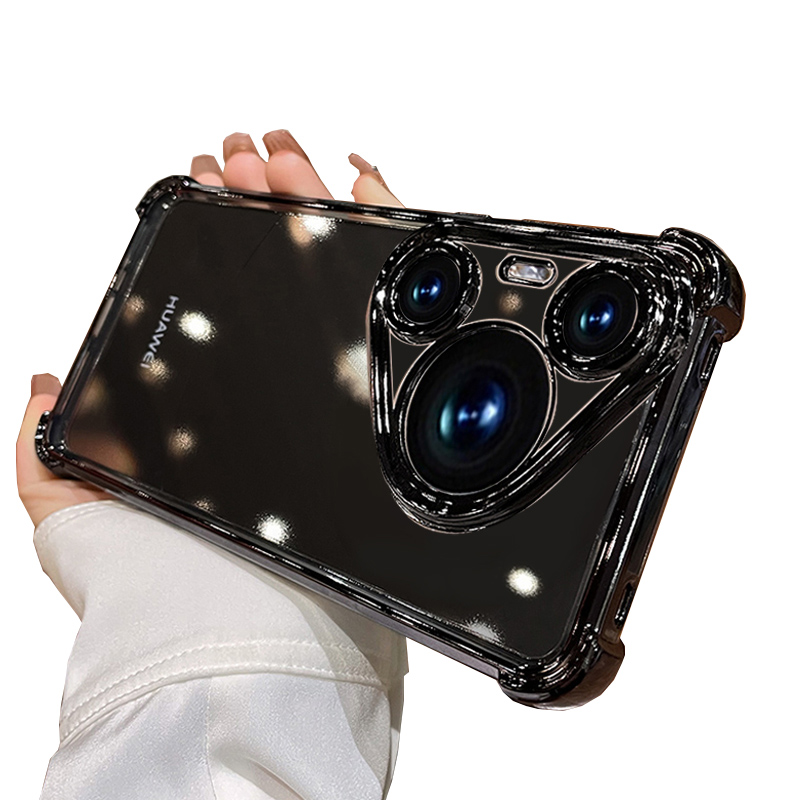 大气囊防摔适用华为pura70pro手机壳新款pura70ultra透明电镀p70四角加厚pro+镜头全包mate60高级感硅胶5外壳 - 图3