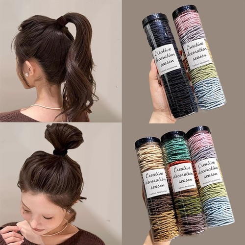 橡皮筋头绳女扎头发圈高弹力耐用不勒头发绳2025新款百搭简约气质 - 图1