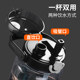 Extra large capacity plastic handle cup for outdoor portability