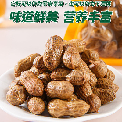 花生下酒菜500g袋新鲜带壳卤味花生五香水煮真空小袋卤汁零食卤煮