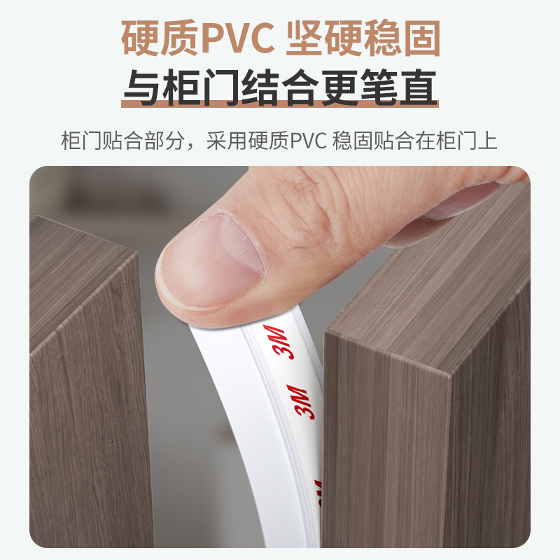 柜门密封条衣柜防尘条橱柜挡条堵门缝缝隙胶条柜子玻璃门缝隙厨房 - 图1