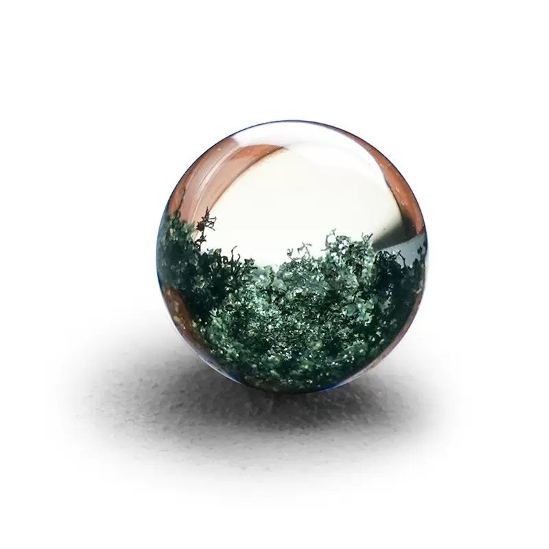 巴西绿幽灵散珠半盆DIY手工配珠聚宝盆单珠水晶手串饰品转运珠 - 图3