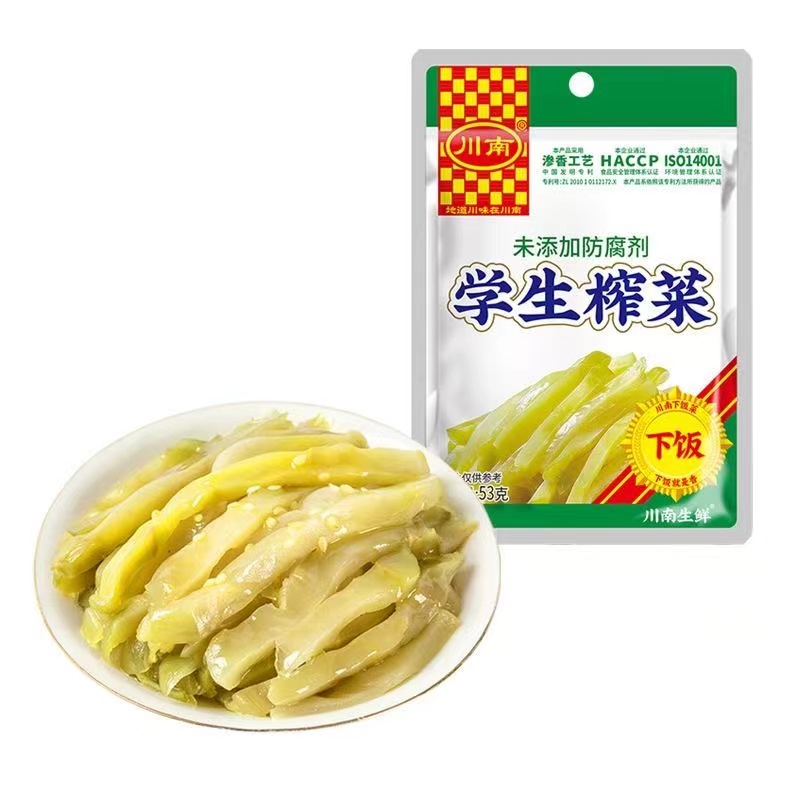 川南学生榨菜四川特产咸菜丝泡菜即食早餐下饭菜小包袋装麻辣酸辣 - 图0