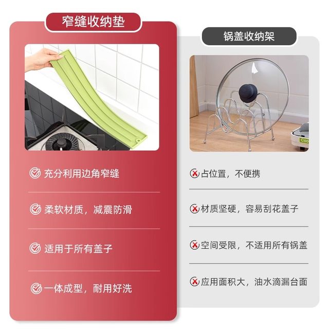 Silicone countertop pot lid pad kitchen stove multi-function storage pad seasoning bottle without punching storage pad drain pad