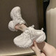 European station tire-soled dad shoes for women without heel toe and half slippers 2026 new thick-soled sports and casual shoes trend