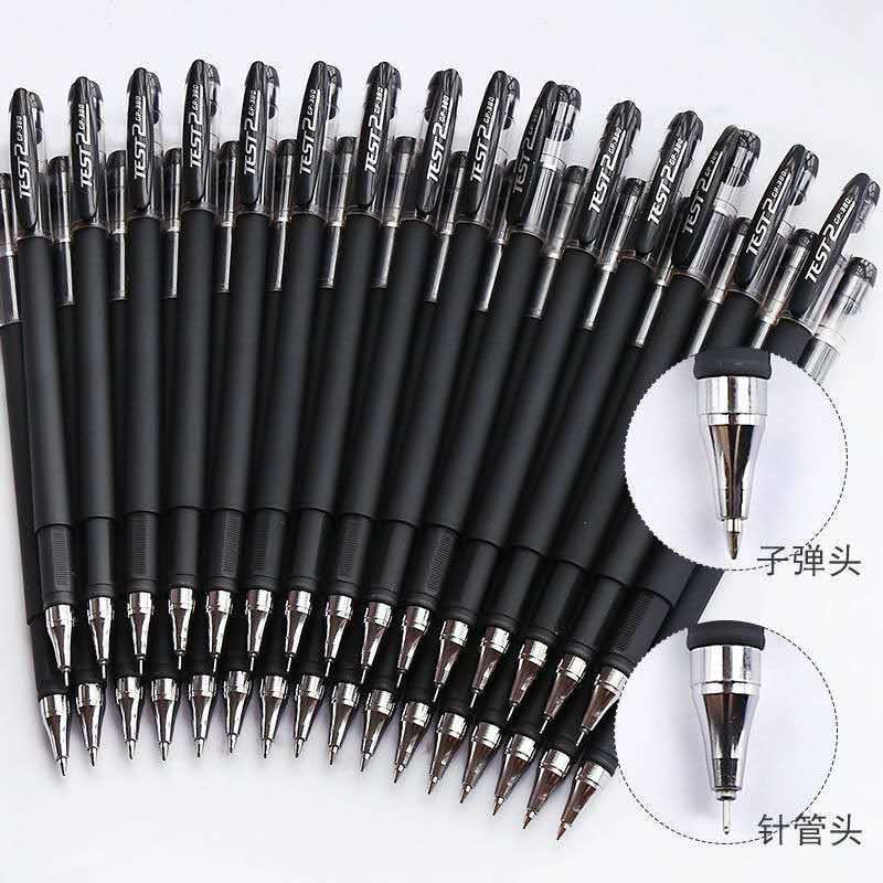 Gel pen ballpoint pen black 0.5mm student water-based pen red blue refill stationery carbon pen signature pen