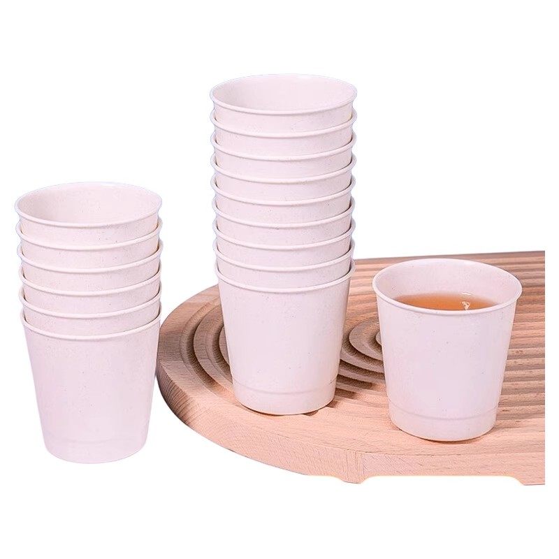 一次性水杯加厚家用待客食品级稻壳茶杯高档硬质耐高温不软塌茶杯,淘宝优惠券,粉丝福利购,淘宝优惠卷