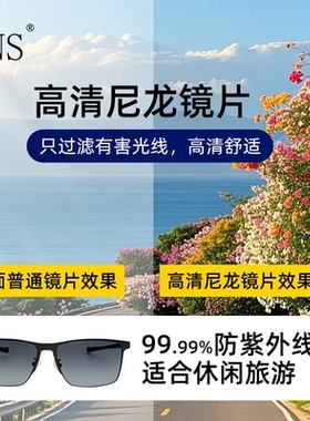 2025新款太阳眼镜尼龙偏光镜方形