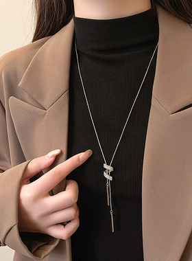精致秋冬毛衣链女轻奢高级感气质大气小众长项链2025新款毛衣配饰