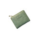 Retro small wallet ins style wallet women's short style student European and American fresh folding simple solid color zipper coin wallet