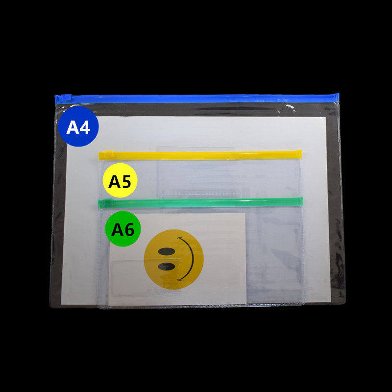 随心发透明PVC拉边袋资料袋收纳袋A4A5A6A3B4B5文件袋档案袋包装,淘宝优惠券,粉丝福利购,淘宝优惠卷