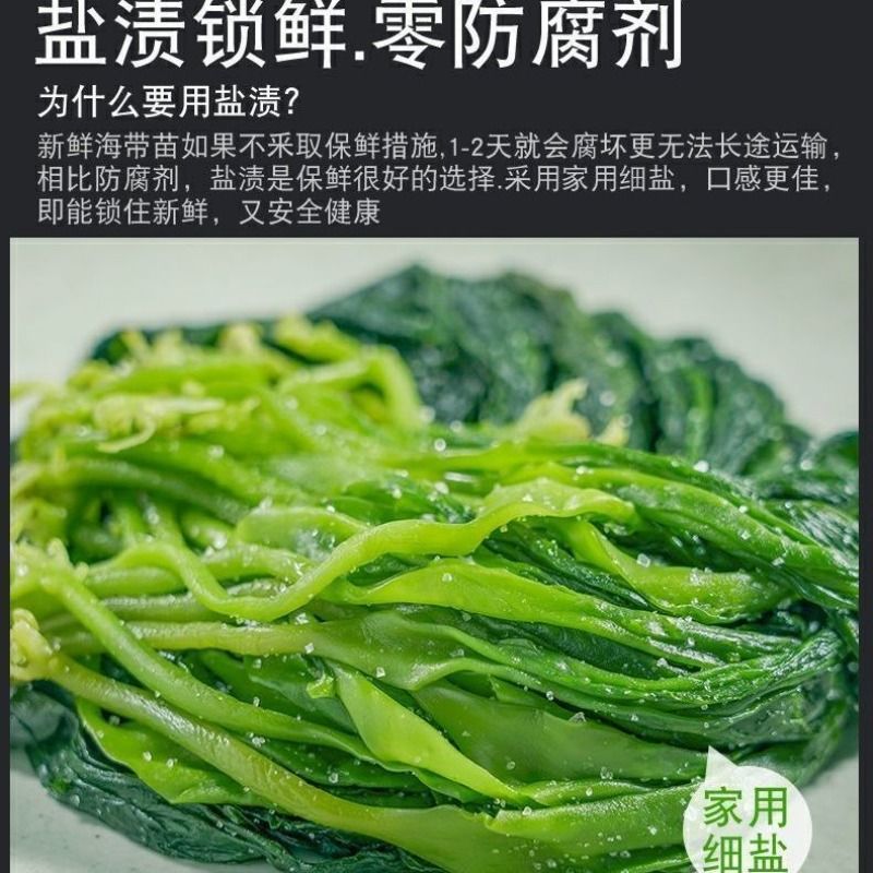 盐渍海带苗独立包装凉拌菜火锅食材商用袋装带丝小鱼入口新鲜煲汤 - 图1