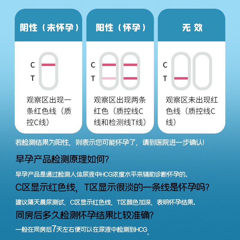 【河南次日达】毓婷验孕棒早早孕精准测孕高精度怀孕备孕检测试纸 - 图1