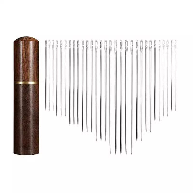 免穿针家用老人专用穿衣针盲人针免认手缝被子衣服缝纫针手工穿线