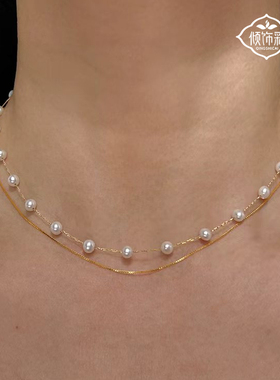 满天星天然淡水珍珠项链女