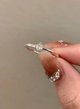 蝴蝶闪钻戒指ins小众设计高级感开口指环2026新款闺蜜食指戒尾戒