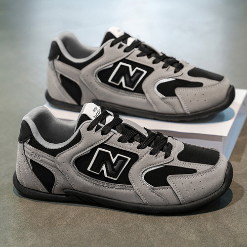 NEW BOLUNE/新百伦冬季男鞋加绒加厚情侣休闲鞋软底超轻老爹潮鞋 - 图1