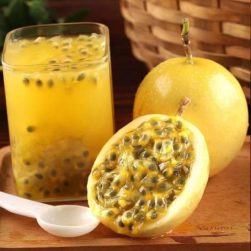 广西钦蜜9号黄金百香果新鲜应当季水果甜蜜多汁皱皮原浆现摘现发D 广西钦蜜9号黄金百香果新鲜应当季水果甜蜜多汁皱皮原浆现摘现发D