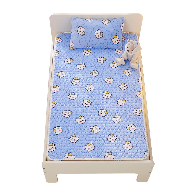 幼儿园床垫秋冬法兰绒宝宝睡垫小褥子婴儿垫子儿童床褥垫冬季垫被