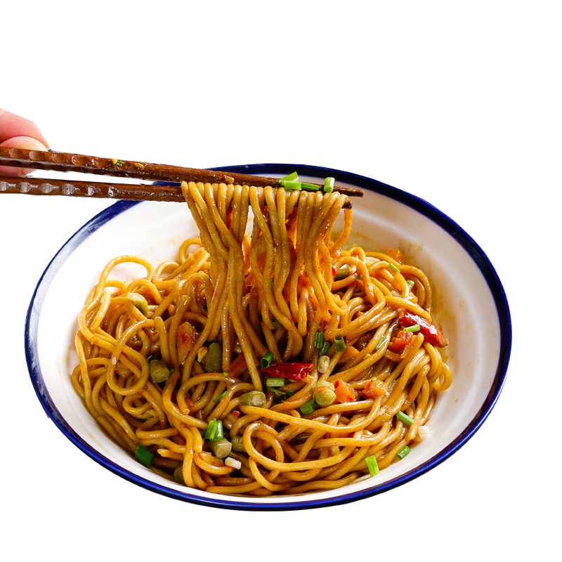 Wuhan hot dry noodles, non-fried, Hubei specialty alkaline water noodles, dry mixed noodles, convenient instant noodles with ingredients, beans, free shipping