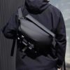Crossbody bag men's functional postman bag magnetic buckle shoulder bag