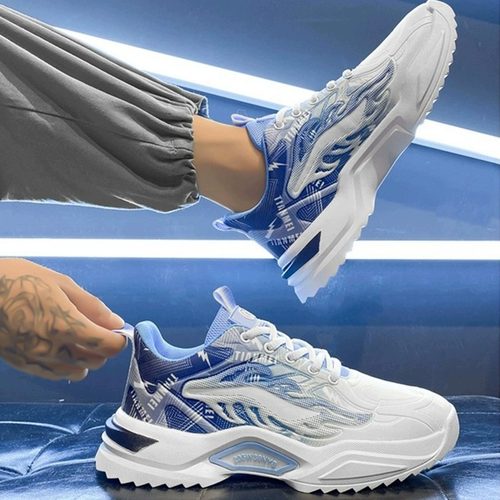 透气耐磨男士运动鞋男款2025青少年新款跑步休闲百搭夏季透气 - 图3
