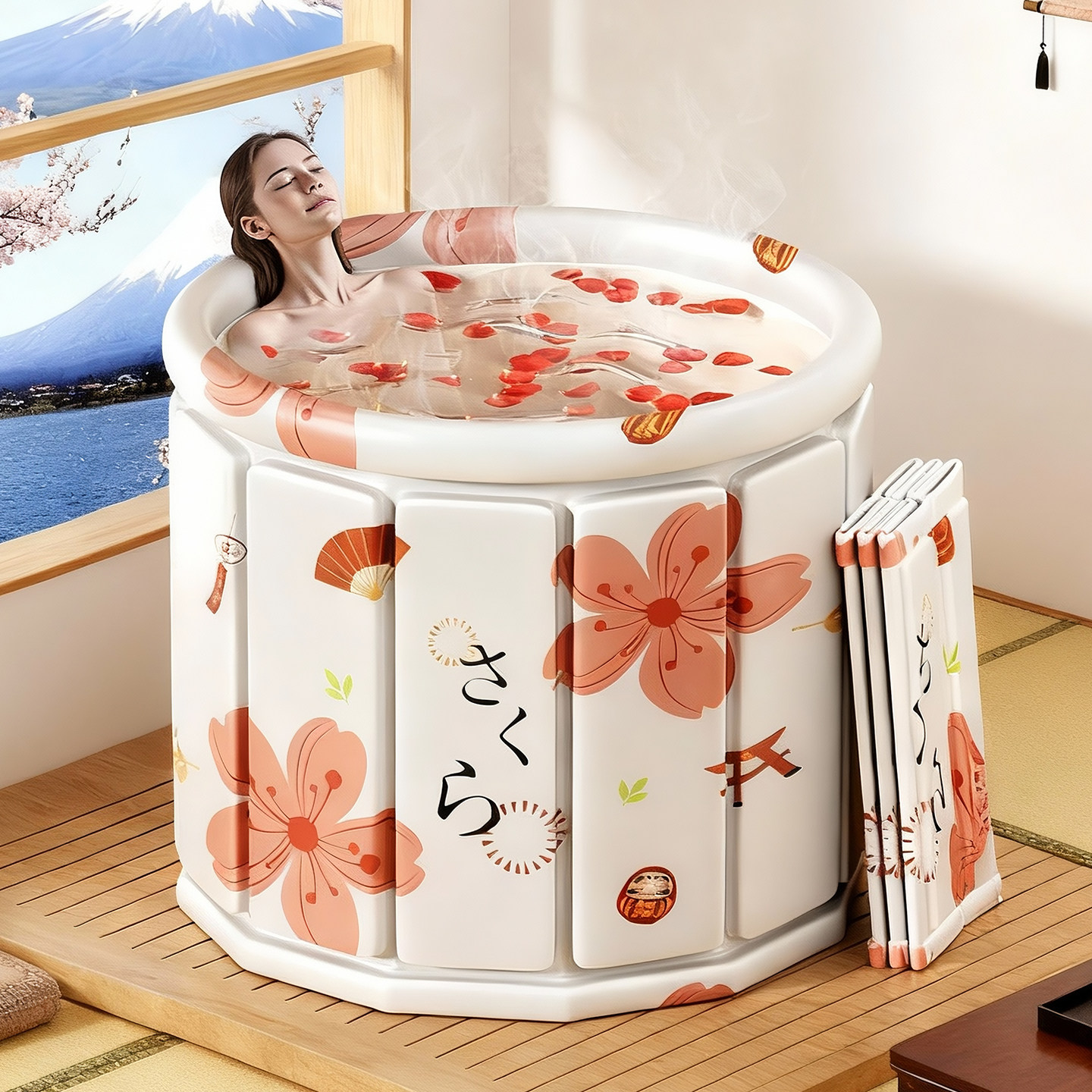 日式泡澡桶折叠大人家用洗澡桶儿童成人专用浴缸泡浴桶可坐沐浴盆,淘宝优惠券,粉丝福利购,淘宝优惠卷