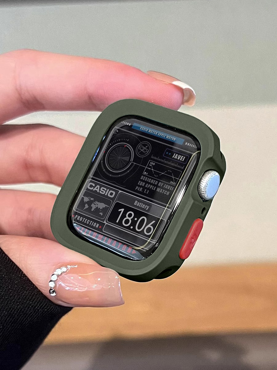 适用于applewatchs9保护壳s8苹果iwatch8保护套ultra2手表表壳钢化膜s7表带7一体全包se表套6代45mm星光数码-图2