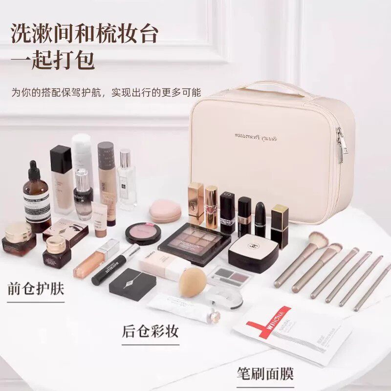 防水化妆包外出女便携大容量收纳包化妆品旅行洗漱包2026新款分区 - 图3