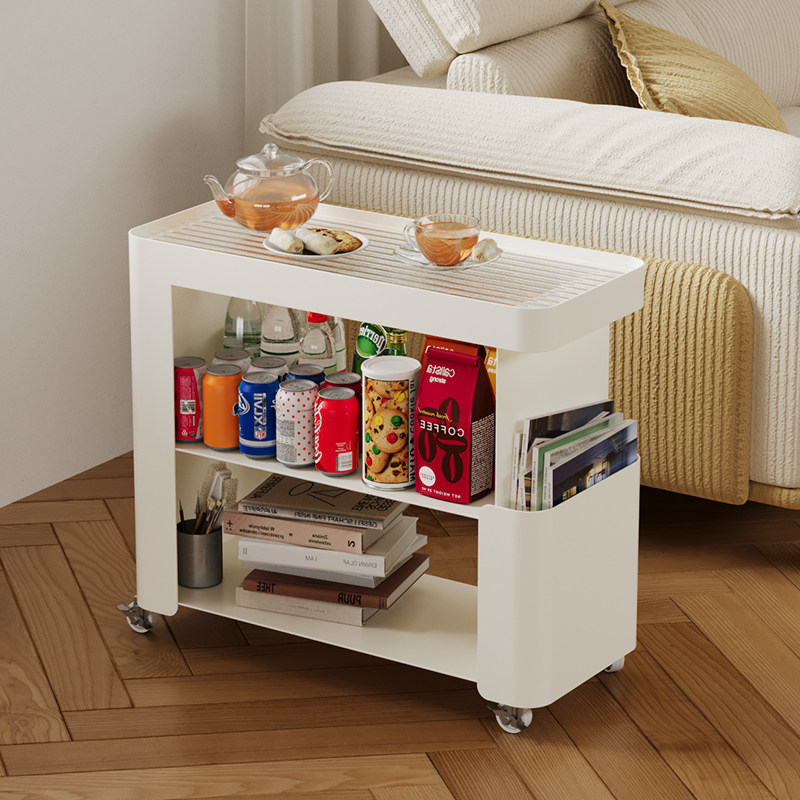 可移动边几沙发侧边柜轻奢高级感客厅茶几铁艺床头置物架收纳奶油,淘宝优惠券,粉丝福利购,淘宝优惠卷