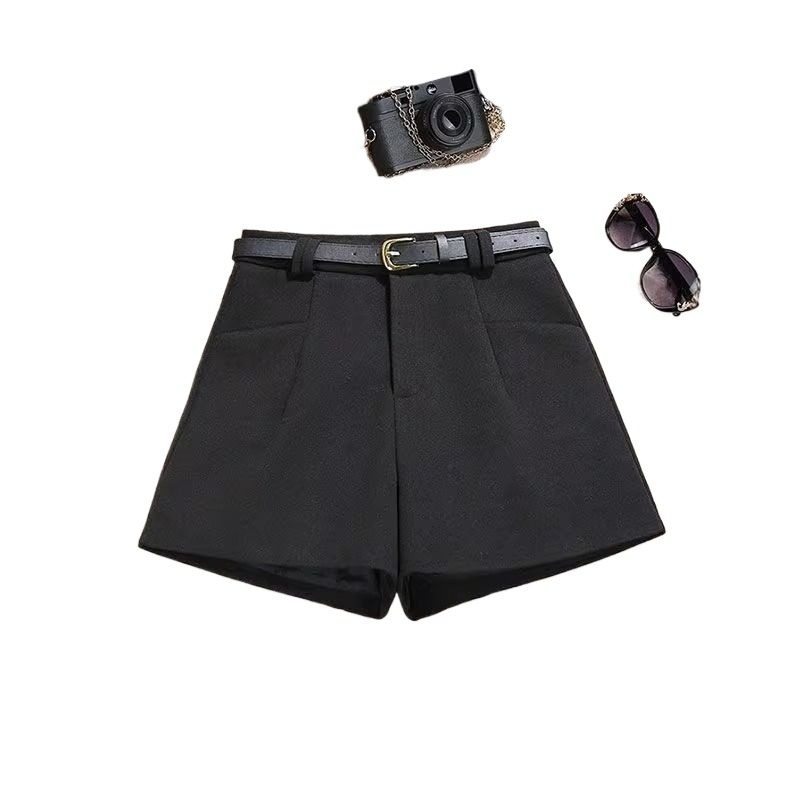 气质高腰毛呢短裤女2026宽松遮胯显瘦a字休闲阔腿裤外穿大码靴裤,淘宝优惠券,粉丝福利购,淘宝优惠卷