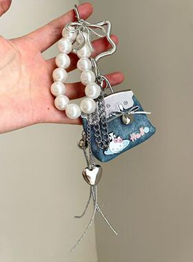 Vintage古着 Kitty leather bag挂件少女挂链可爱装饰饰品挂饰女