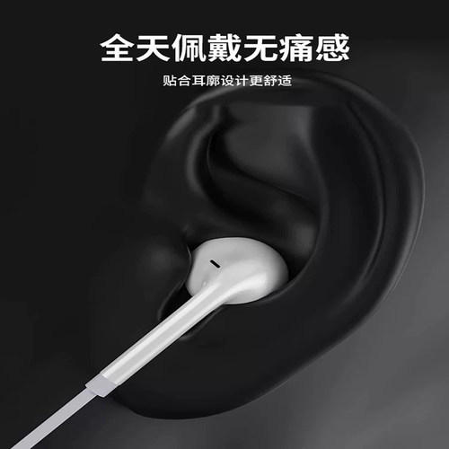 有线耳机半入耳式3.5mm圆孔type-c接口高音质数字音频圆头通话 - 图1