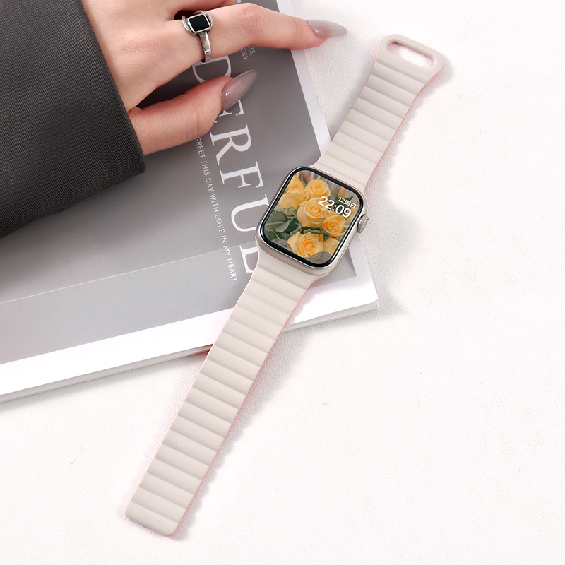 适用华为fit3表带硅胶磁吸fit3手表带透气双色夏天watchfit3防水腕带运动夏季专用fit2男女新款配件智能星光 - 图3