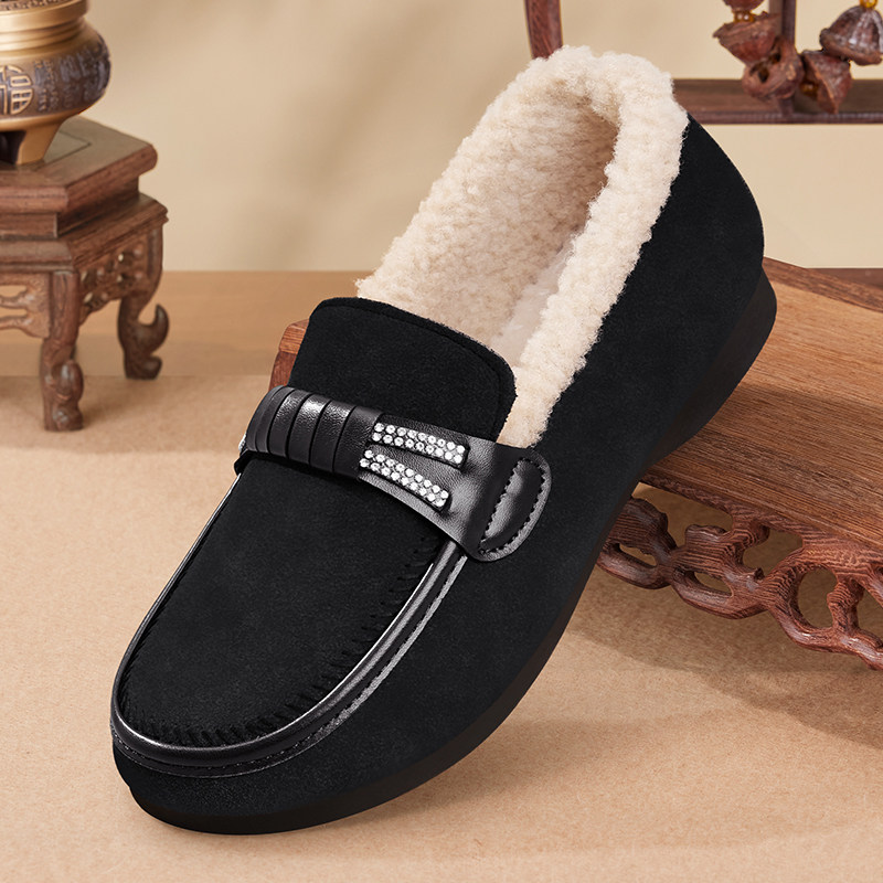 老北京棉鞋女冬季加绒2025新款保暖一脚蹬布鞋加厚防滑软底豆豆鞋,淘宝优惠券,粉丝福利购,淘宝优惠卷