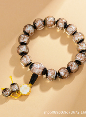 北京雍和香灰琉璃手串吞金兽转运手串直播爆款货源寺庙景区批发