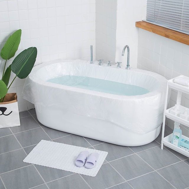 Bathton disposable bath bag bath cylinder bag bath barrel, bathing plastic bag, bathtub, adult home, round bath